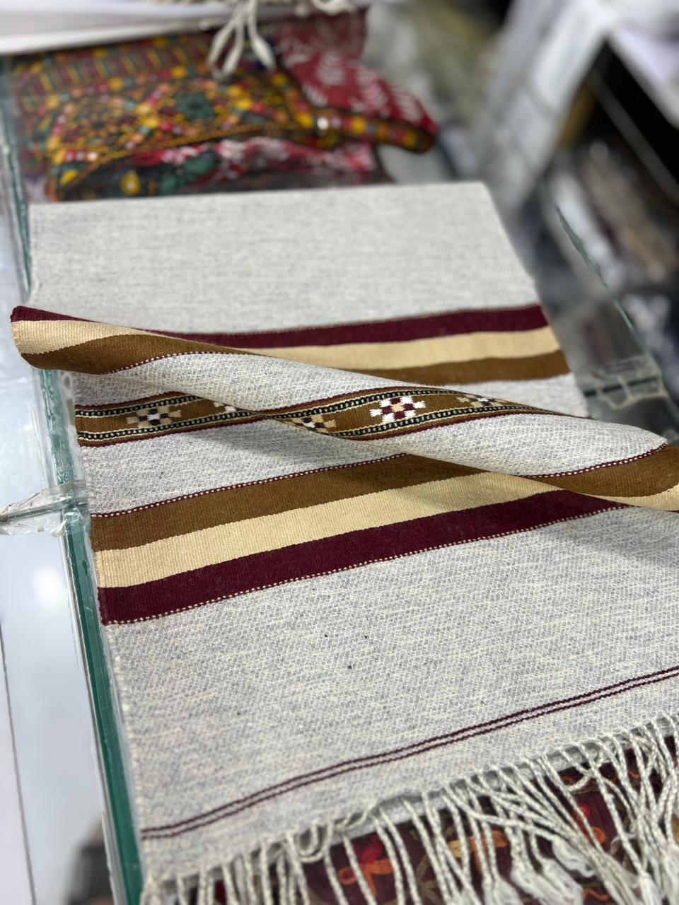 Handmade Pure Wool Striped Muffler