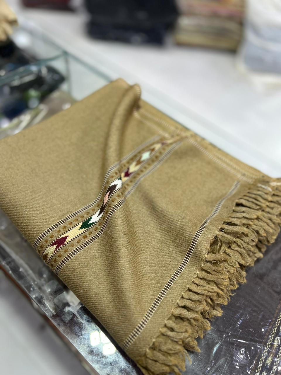 Pure Kashmiri Wool Shawl (Chadar) - Warm & Soft - Premium Quality
