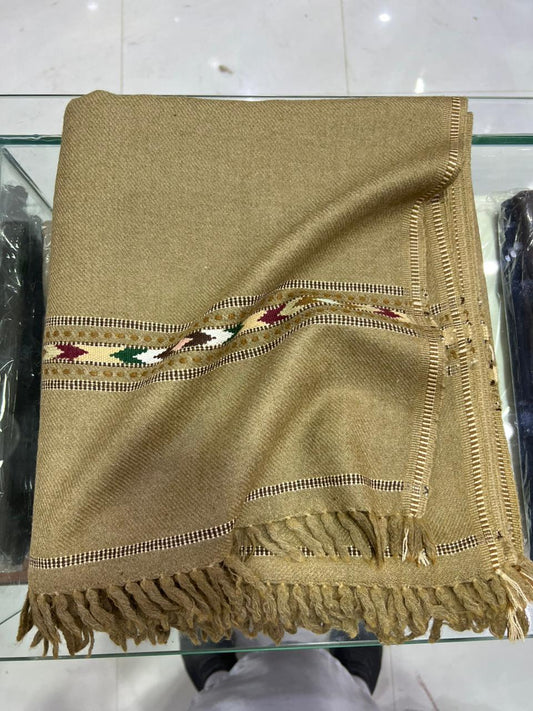 Pure Kashmiri Wool Shawl (Chadar) - Warm & Soft - Premium Quality