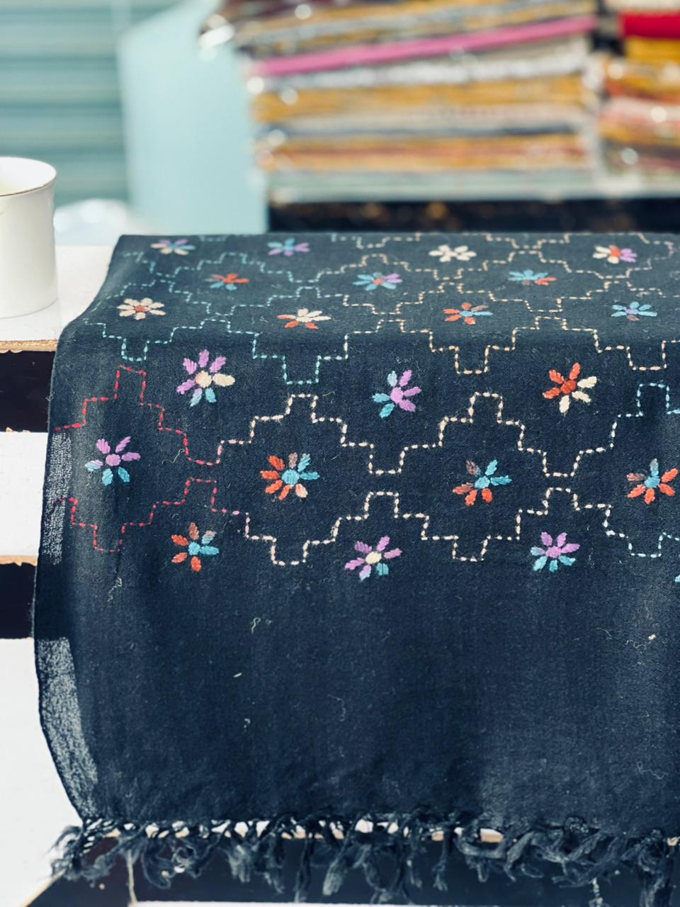 Al Master Swat Hand Embroidery Shawl - Premium Wool - Ladies Winter Dushala